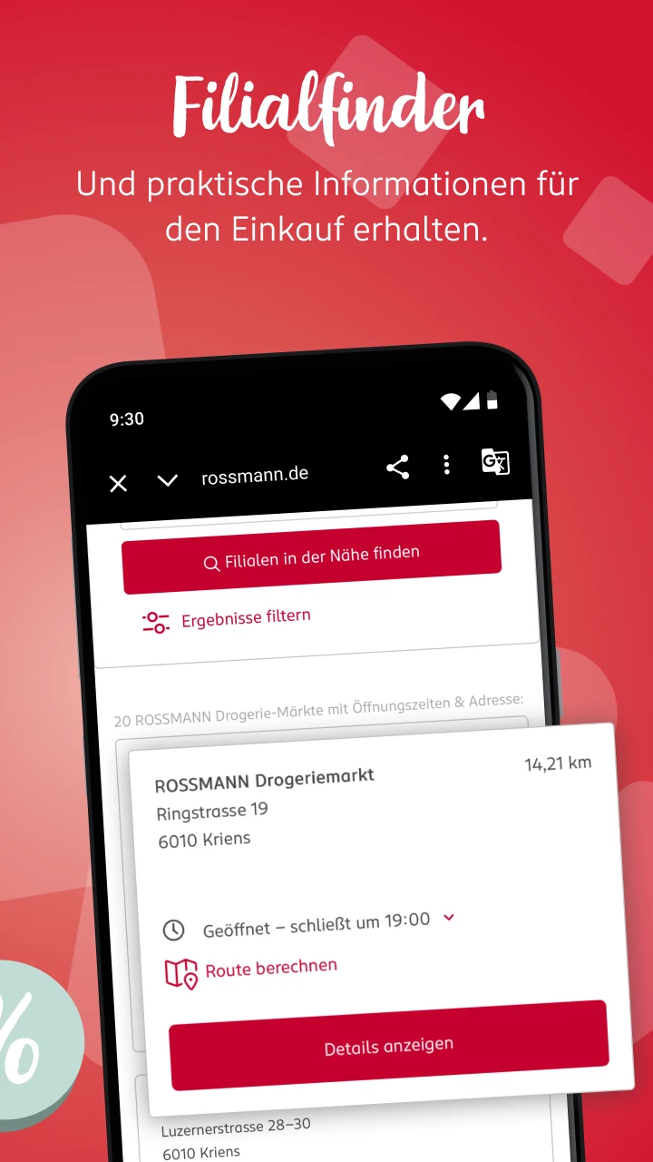Rossmann Schweiz screenshot